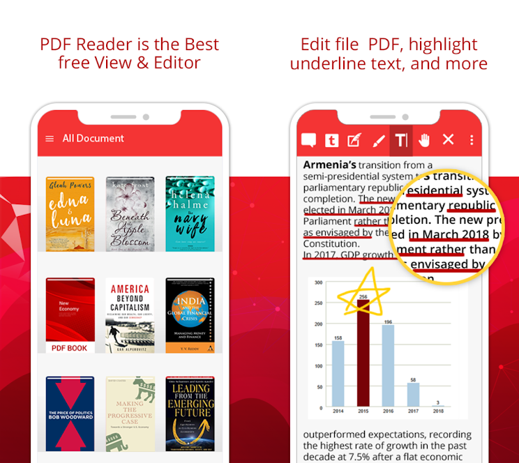PDF Reader برای باز کردن فایل پی دی اف در اندروید