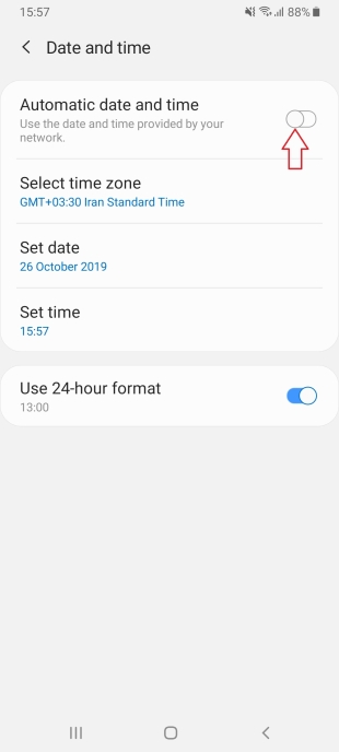 Automatic date and time اندروید