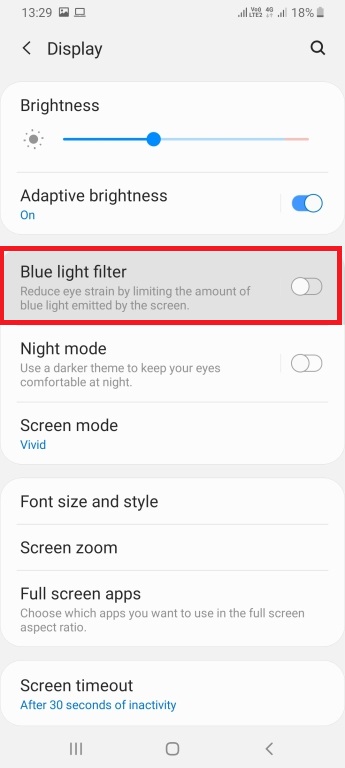 Blue Light Filter - فیلتر نور آبی